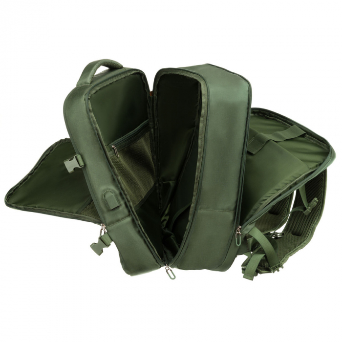 Rucsac de călătorie verde cu spațiu pentru laptop și port USB - Peterson PTR-PTN 24421-5111 GREEN [15]