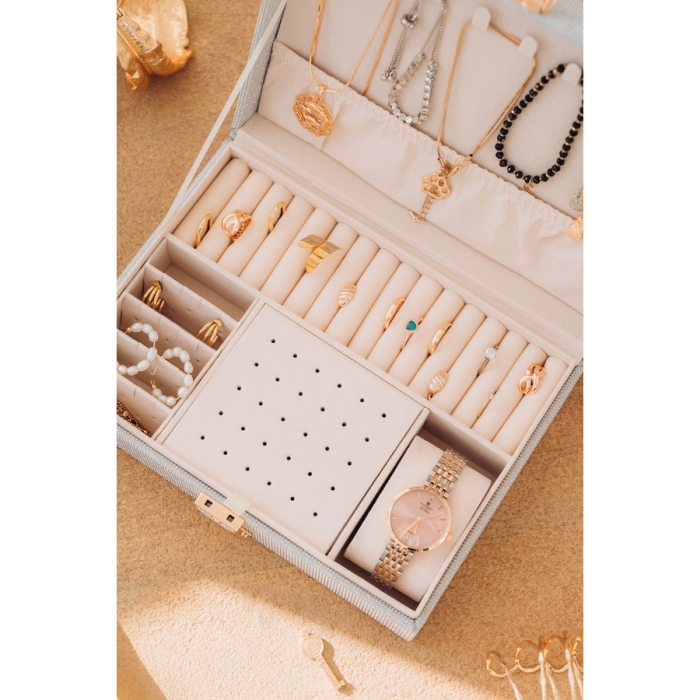 Cutie de bijuterii din argint cu cheie și zăvor - Peterson PTR-PTN SZK-13-6018 SILV [7]