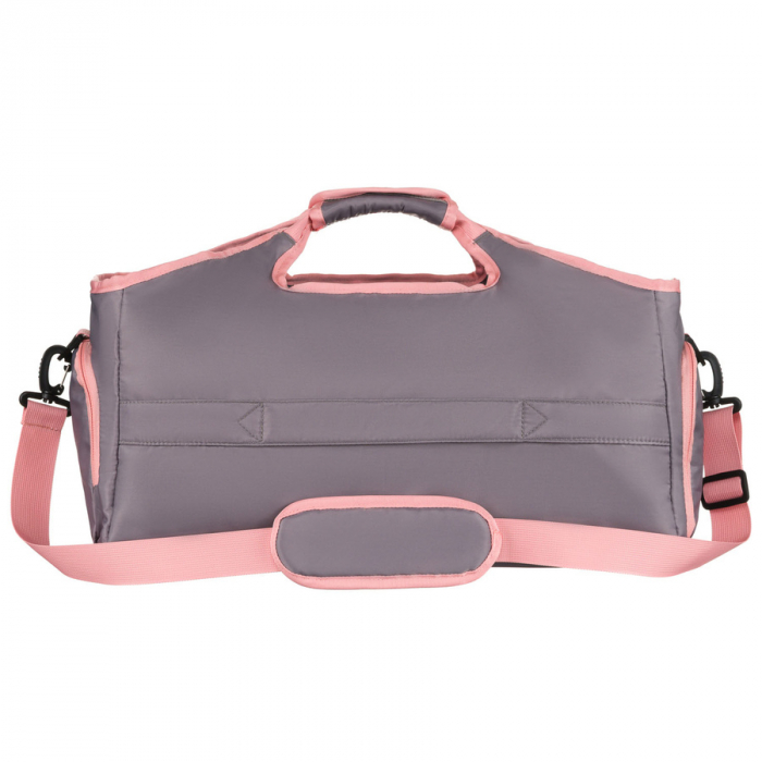 Geantă de călătorie spațioasă, gri-roz, pentru weekend, cu compartiment termic pentru încălțăminte - Peterson PTR-PTN 24480 GRAY-PINK [3]