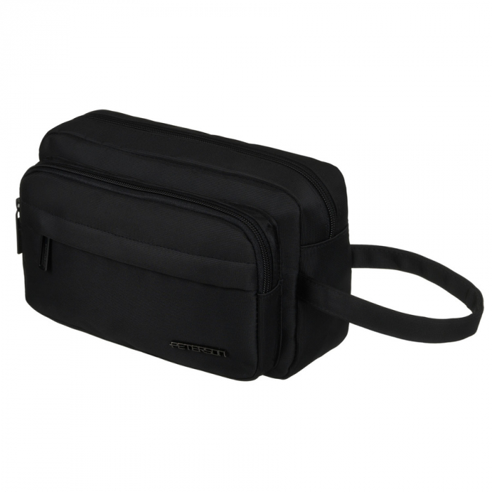 Geantă neagră pentru cosmetice de călătorie din poliester cu mâner confortabil - Peterson PTR-PTN KOS-YG-03 BLACK [4]
