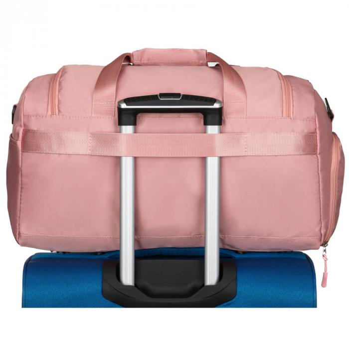 Geantă de călătorie roz pentru weekend cu compartiment lateral pentru pantofi - Peterson PTR-PTN 24427-8359 PINK [9]