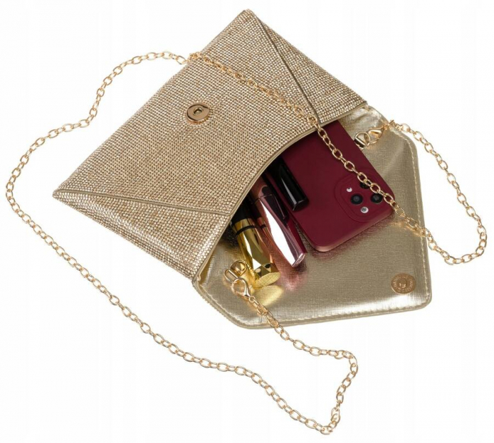 Geantă clutch de damă elegantă pe lant - Peterson PTR-PTN XS101-8702 GOLD [6]
