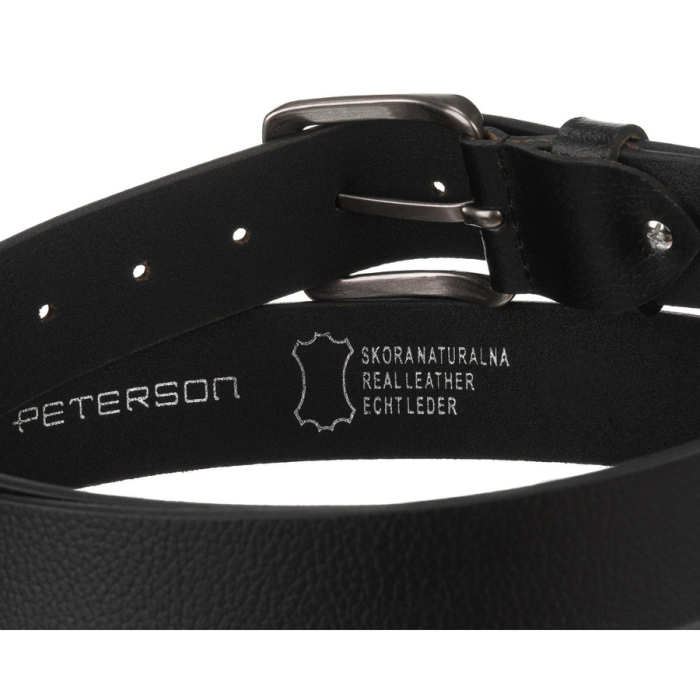 Curea bărbătească clasică din piele neagră cu cataramă tradițională - Peterson PTR-PTN LTP-27 [5]