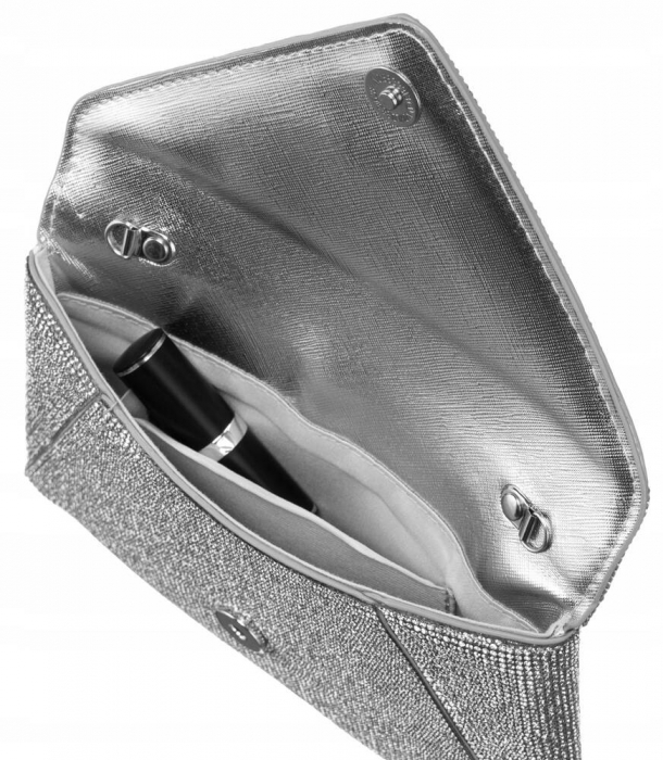 Geantă clutch de damă elegantă pe lant - Peterson PTR-PTN XS101-8719 SIL [5]