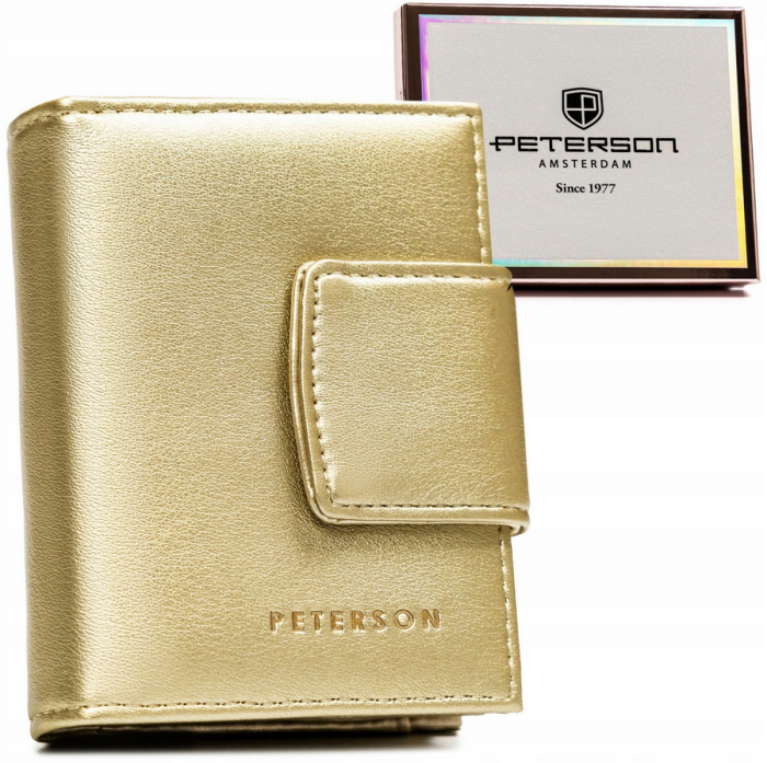 Portofel dama din piele Peterson PTR-PTN 42329-F8 GOLD [1]