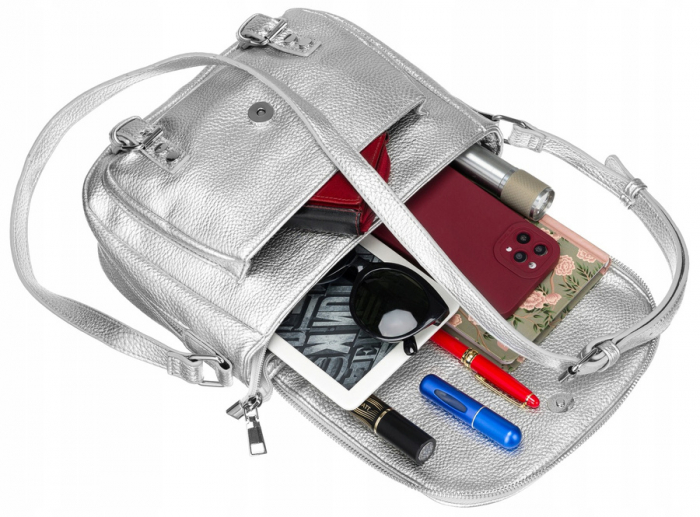 Geanta messenger dama din piele ecologica - Rovicky PTR-R-TOR-ALE-2-3776 SIL [8]