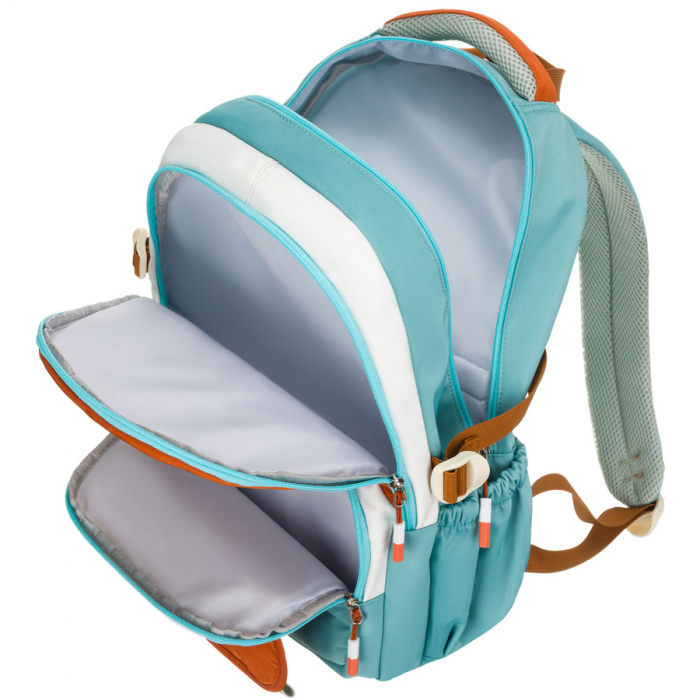 Rucsac școlar albastru și portocaliu rezistent la umezeală cu compartiment pentru laptop - Peterson PTR-PTN 8592-1358 BLUE [9]
