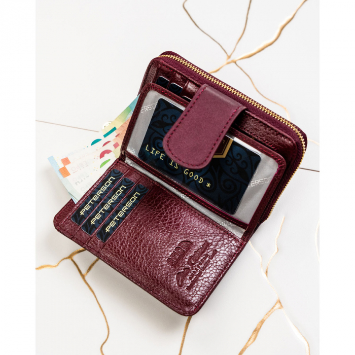 Portofel din piele pentru femei Peterson PTR-PTN PS115-HNL PURPLE [7]