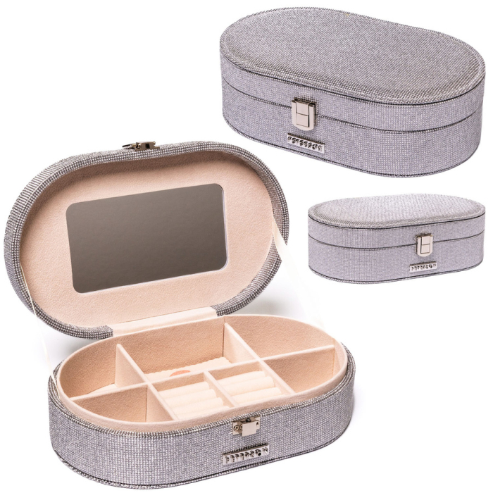 Cutie elegantă pentru bijuterii din argint cu închidere cu zăvor - Peterson PTR-PTN SZK-12-5974 BL-S [1]