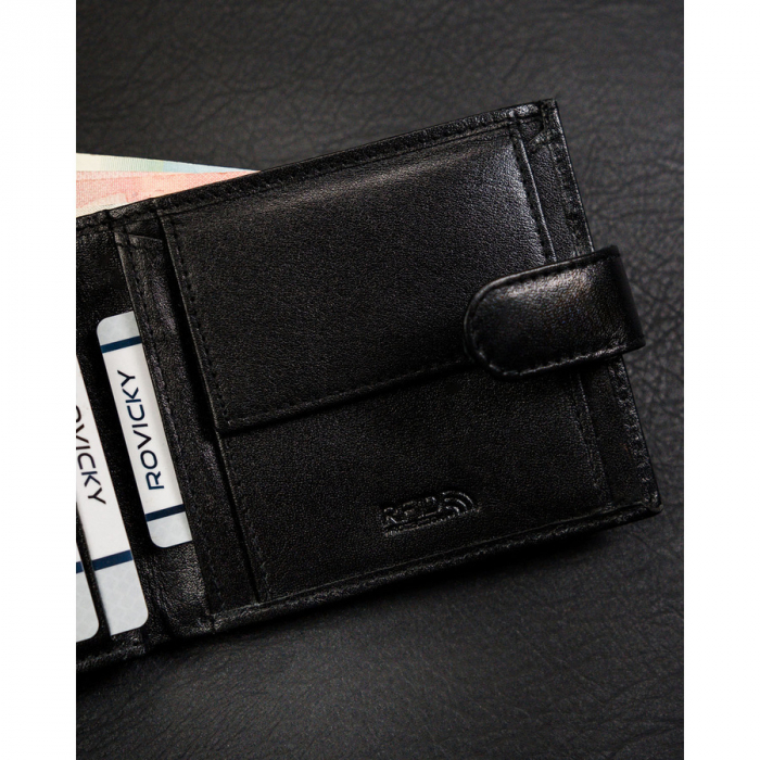 Portofel din piele naturala pentru barbati Ronaldo PTR-RM-01L-BDF-BL BLACK [9]