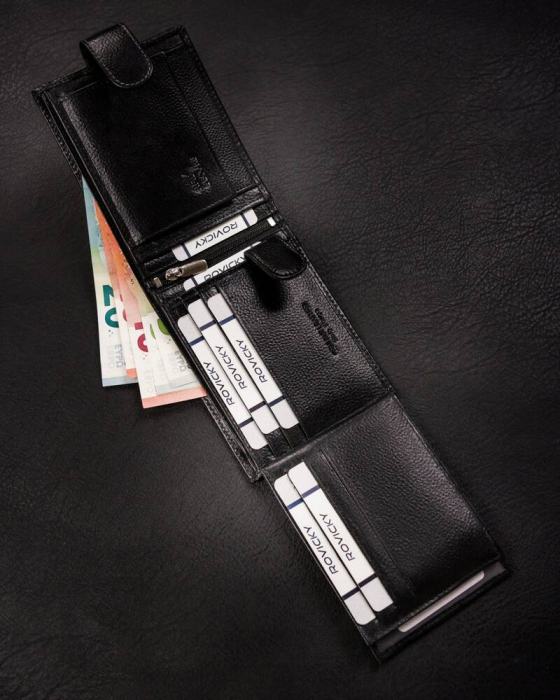 Portofel barbati din piele naturala Rovicky PTR-N61L-RPVT-BL BL [8]