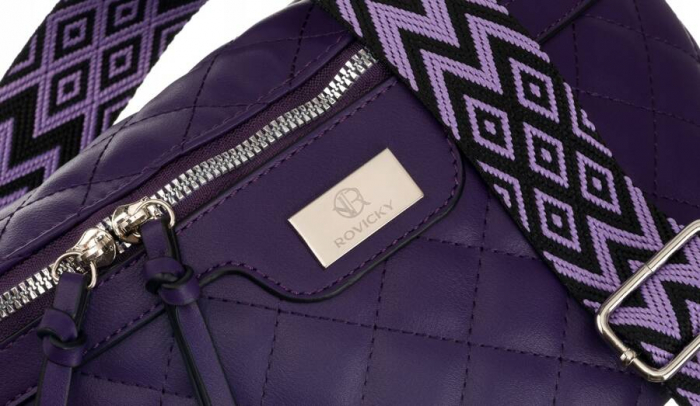 Geantă de damă urbană, matlasată, din piele ecologică - Rovicky PTR-R-NER-6-2960 PLUM [4]