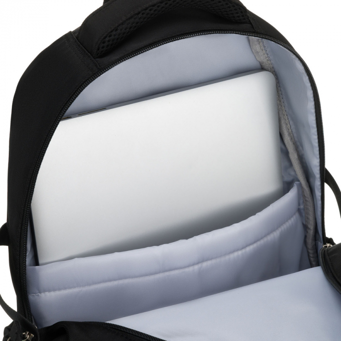 Rucsac școlar pentru copii din poliester, negru, cu compartiment pentru laptop, rezistent la umezeală - Peterson PTR-PTN 8592-1365 BLACK [10]