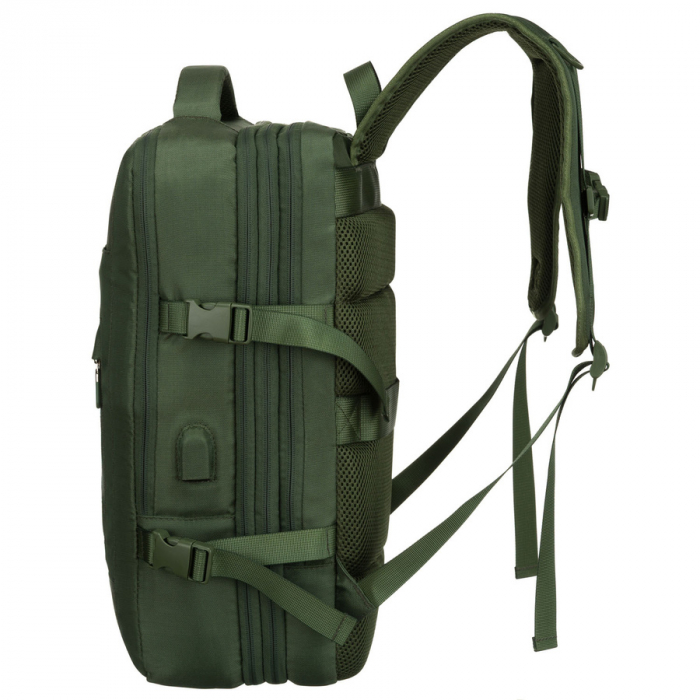 Rucsac de călătorie verde cu spațiu pentru laptop și port USB - Peterson PTR-PTN 24421-5111 GREEN [6]