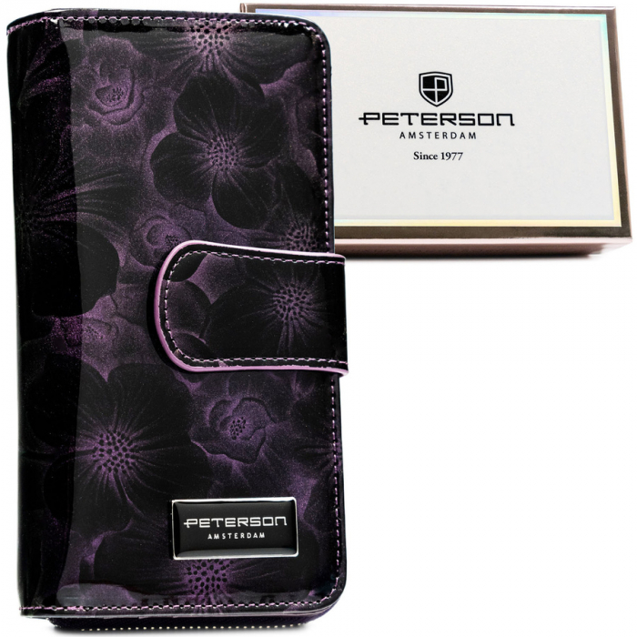 Portofel dama din piele naturala Peterson PTR-PTN PS116-FDS PURPLE [2]