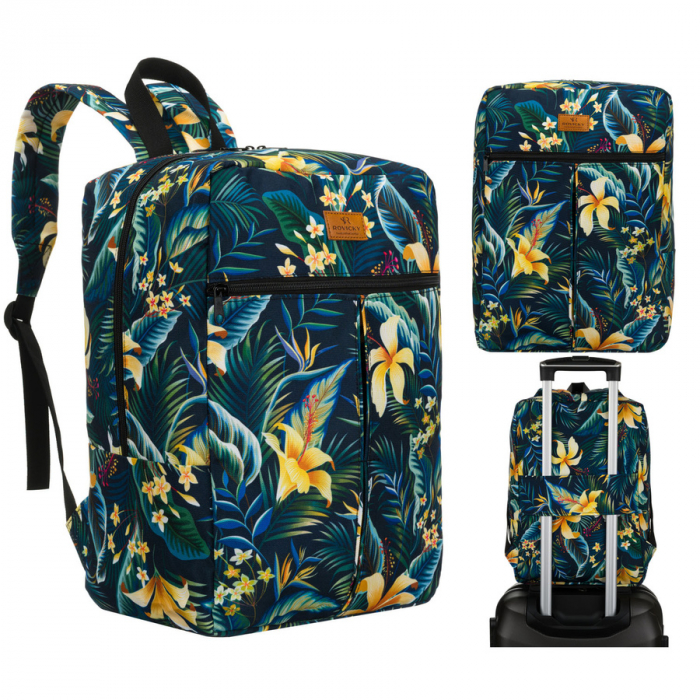 Rucsac de călătorie spațios cu model floral și fermoar - Rovicky PTR-R-PL-01-9005 09 [3]