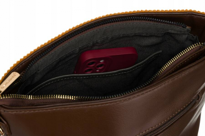 Geanta de dama din piele ecologica cu bareta detasabila - David Jones PTR-6877-2 MU [5]