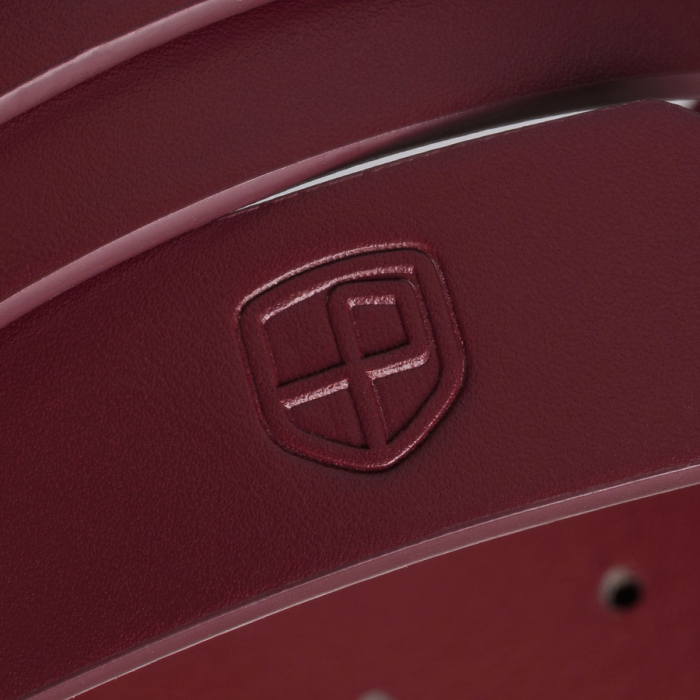 Curea de damă din piele ecologică bordo cu cataramă argintie - Peterson PTR-PTN STU-18S1 [3]