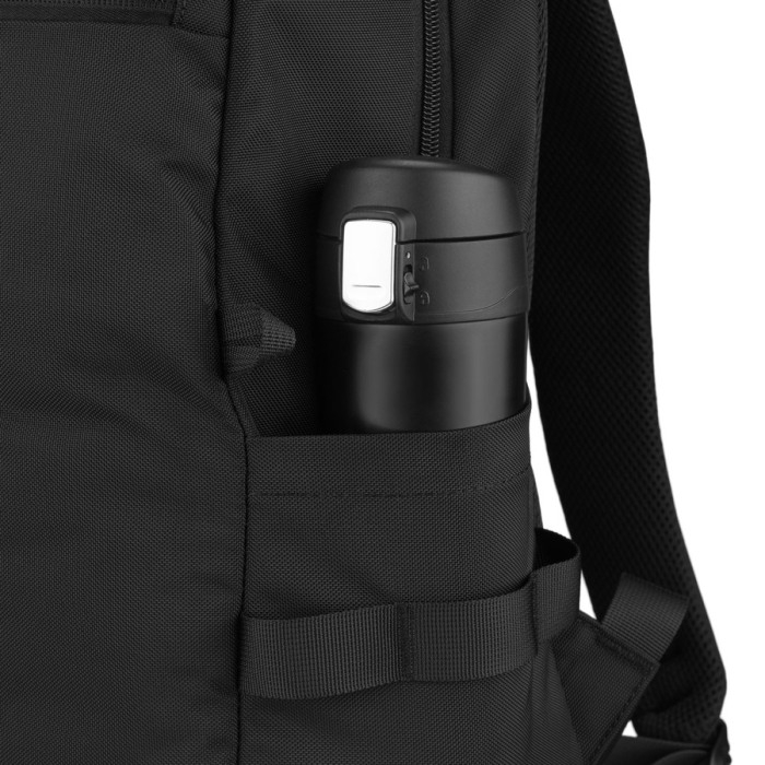 Rucsac mare, negru, din poliester, cu compartiment pentru laptop și compartiment individual - Peterson [13]