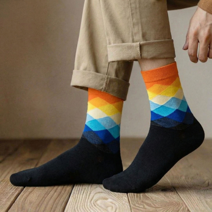 Set de 5 perechi de șosete bărbătești, mărimea 40-45, din bumbac și poliester - Peterson PTR-PTN SML-S5-40-45-RO2 [38]