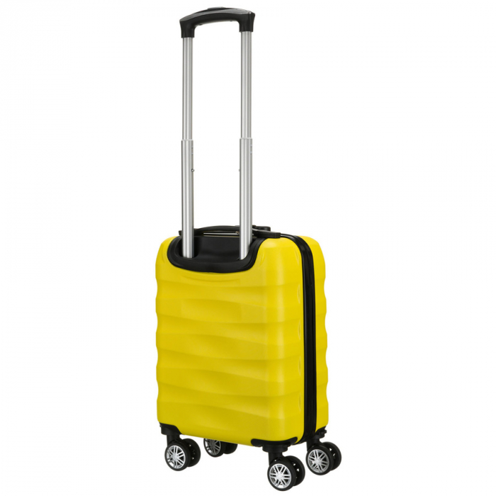 Valiză mică de cabină galbenă cu roți detașabile - Peterson PTR-PTN 5806-W-XS-4428 Y [6]