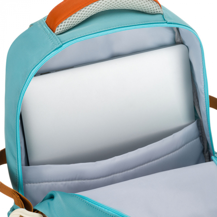 Rucsac școlar albastru și portocaliu rezistent la umezeală cu compartiment pentru laptop - Peterson PTR-PTN 8592-1358 BLUE [10]