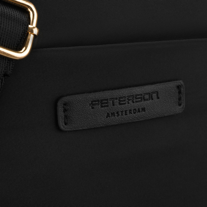 Geantă de damă din nylon, neagră, cu un singur compartiment și șase buzunare - Peterson PTR-PTN JN-15-0337 BLACK [12]