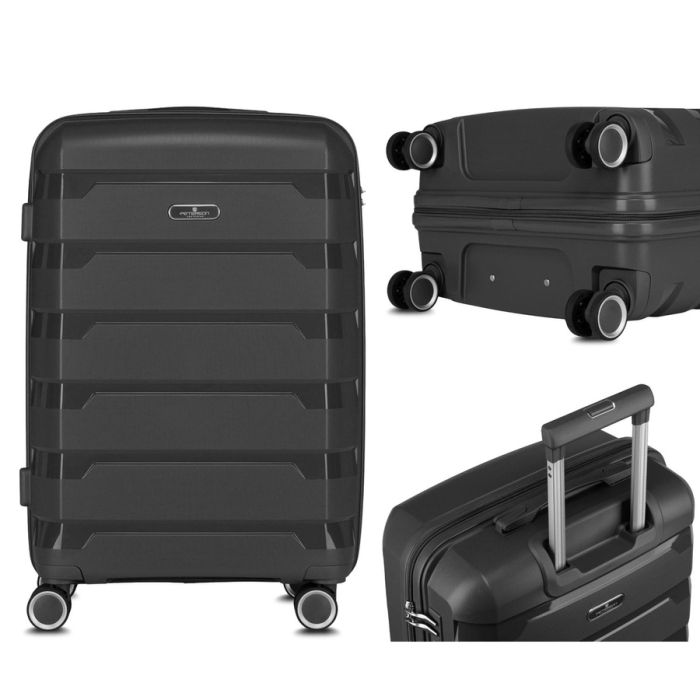 Valiză mică de cabină din polipropilenă, de culoare gri - Peterson PTR-PTN HPP-01-W-S-1808 [2]