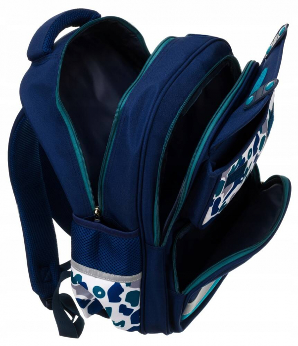 Rucsac de școală bleumarin cu spațiu pentru laptop - Peterson PTR-PTN PS2-6067 BLUE-GR [5]