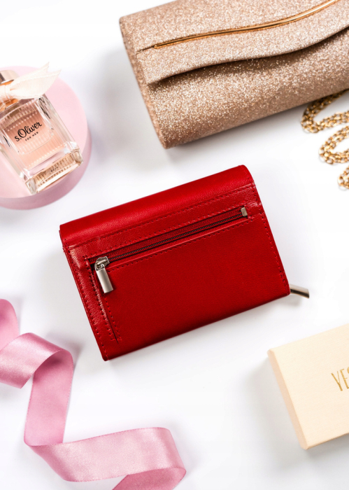 Portofel clasic de damă din piele naturală - Rovicky PTR-R-RD38-GCL-BL RED [4]