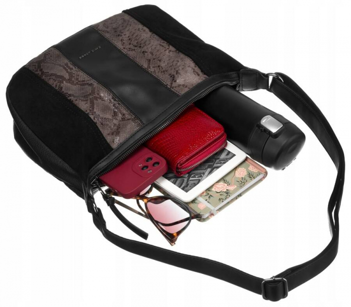 Geanta de dama din piele ecologica - David Jones PTR-6885-1 BL [7]