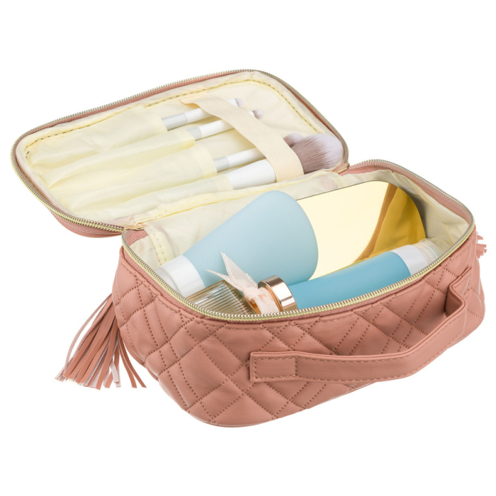 Geantă cosmetică roz cu un singur compartiment, din material sintetic și mâner practic - Peterson PTR-PTN KOS-DA-10-3200 P [7]