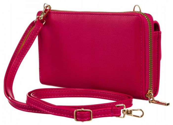 Poșetă-portofel elegant cu curea lungă - 4U Cavaldi PTR-M-13-1286 MAGENTA [3]
