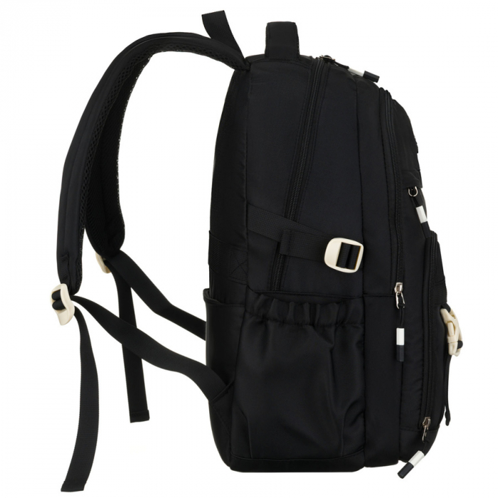 Rucsac școlar negru din poliester cu compartiment pentru laptop - Peterson PTR-PTN 8594-1426 BLACK [3]
