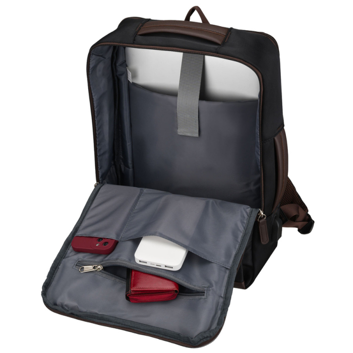 Rucsac de călătorie negru din poliester cu buzunar pentru laptop - Peterson [10]