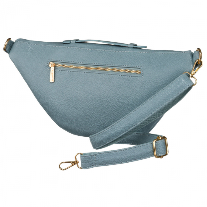 Geantă sport la modă albastră pentru femei, tip borseta, de umăr sau crossbody, confecționată din piele ecologică Peterson PTR-PTN SSY-2-F19 BLUE [5]