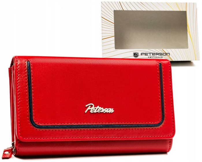 Portofel dama din piele naturala Peterson PTR-PTN KA-25-9566 RED/N [1]