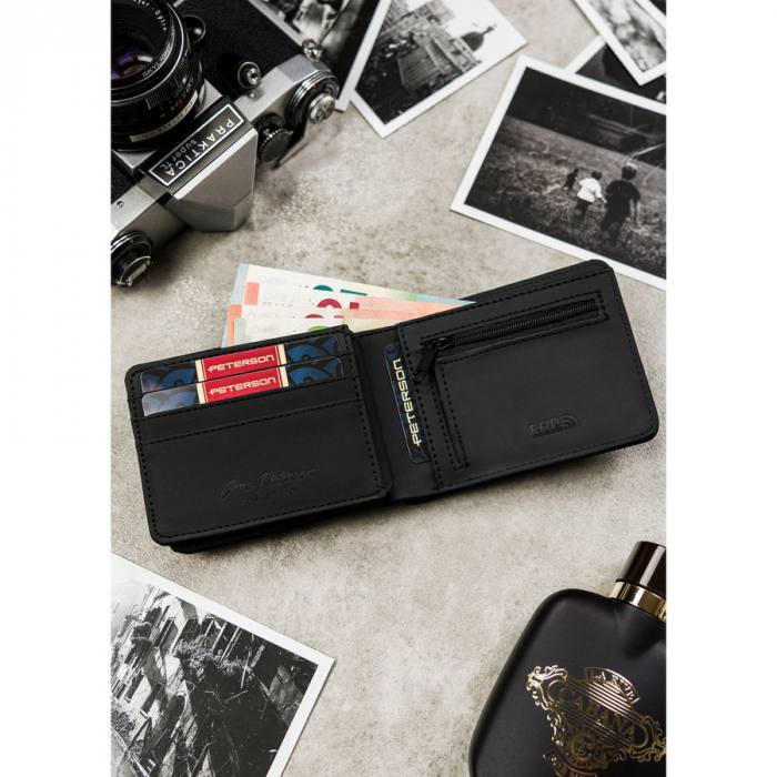 Portofel din piele pentru barbati Peterson PTR-PTN EH-07Z BLACK [6]