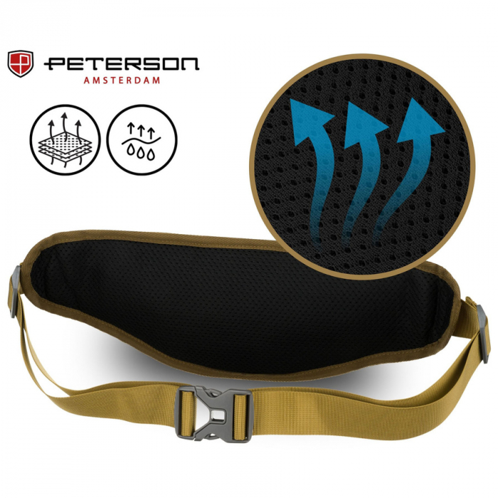 Geantă practică, tip borseta galbenă, din poliester, cu închidere cu fermoar - Peterson PTR-PTN SWY-02-7017 YELL [5]