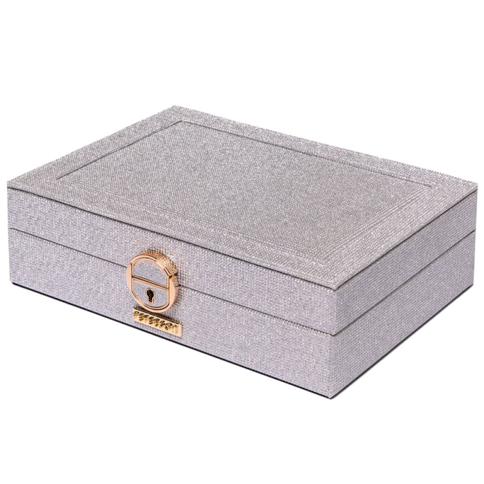 Cutie de bijuterii din argint cu cheie și zăvor - Peterson PTR-PTN SZK-13-6018 SILV [5]