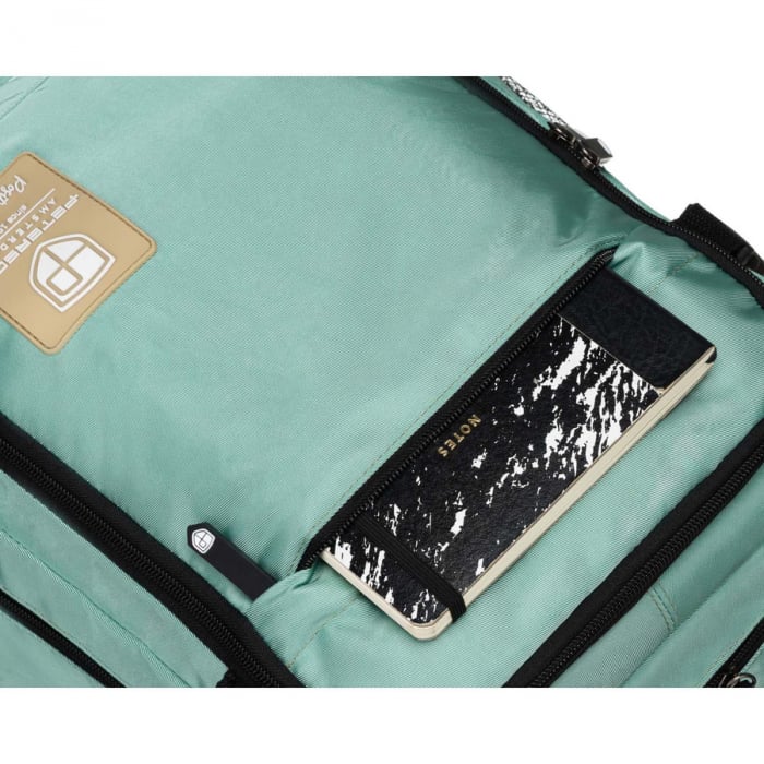 Rucsac de voiaj turcoaz cu două compartimente, cu mâner pentru valiză și port USB - Peterson PTR-PTN APP-6677 TURQUOI [17]