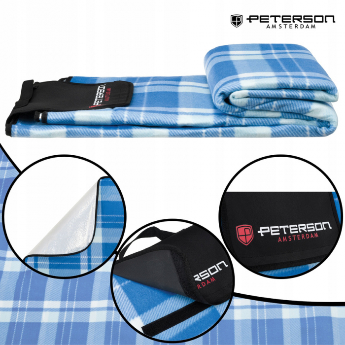 Pătură de picnic din material textil cu izolație impermeabilă - Peterson PTR-PTN KOC1-8309 BLUE [5]