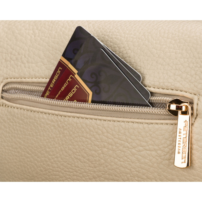 Geantă elegantă de damă din piele ecologică tip borseta - Peterson PTR-PTN MIS-08-2065 BEIG [8]