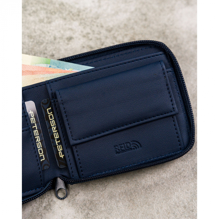 Portofel din piele pentru barbati Peterson PTR-PTN EH-01Z NAVY [8]