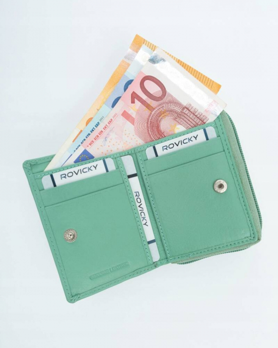 Portofel dama din piele naturala Rovicky PTR-R-23-17-LFN-2930 SEA [5]