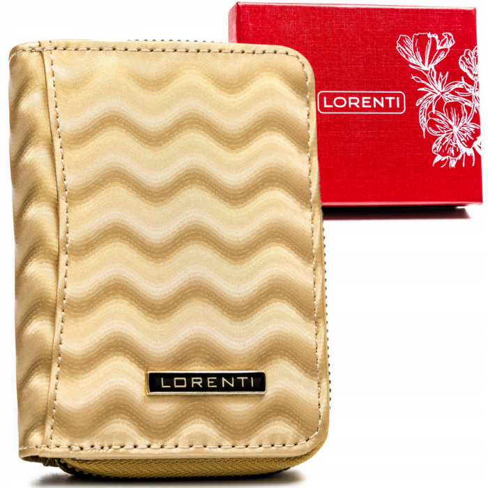 Portofel dama din piele naturala Lorenti PTR-5157-WAV-4362 GOLD [1]
