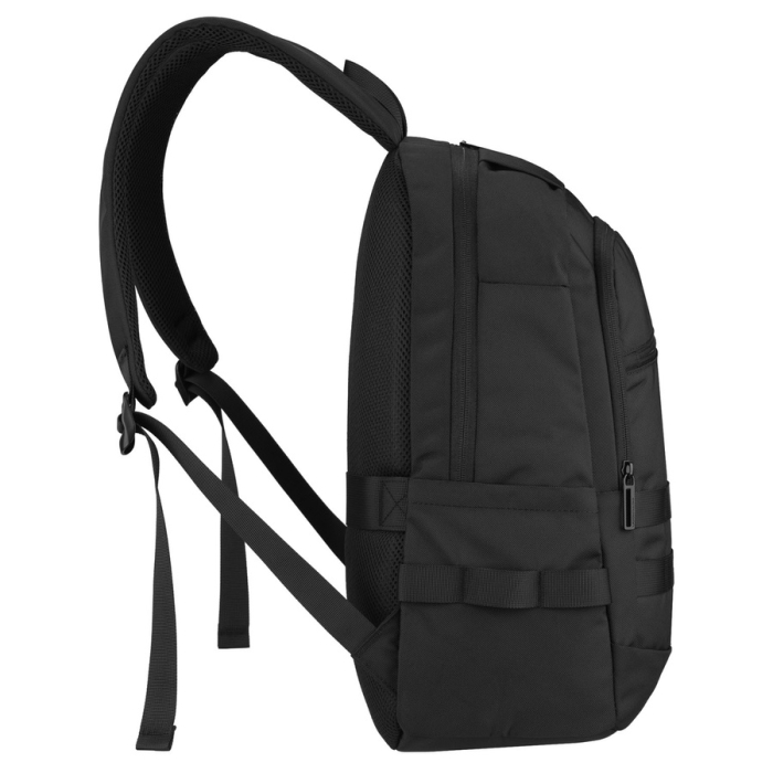 Rucsac mare din poliester negru cu închidere cu fermoar și compartiment pentru laptop - Peterson [6]