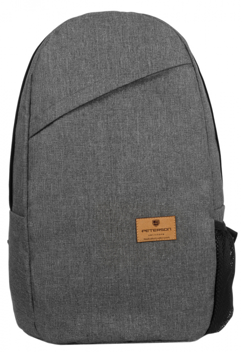 Rucsac sport din material textil cu suport pentru sticla de apa - Peterson PTR-PTN NICE GRAY [2]