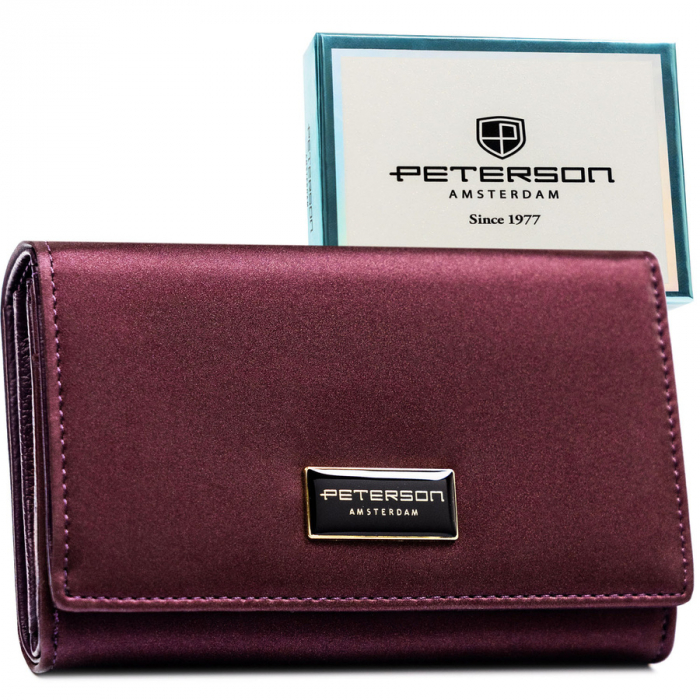 Portofel din piele pentru femei Peterson PTR-PTN PS112-HNL PURPLE [1]