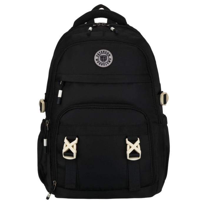 Rucsac școlar negru din poliester cu compartiment pentru laptop - Peterson PTR-PTN 8594-1426 BLACK [2]